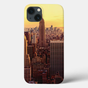 Funda Para iPhone 13 Ciudad del horizonte de Nueva York con el estado