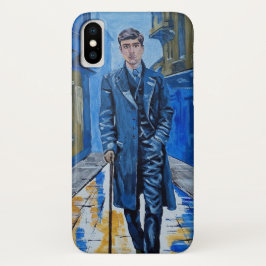 Funda Para iPhone X Ciudad vieja, hombre, calle, bastón