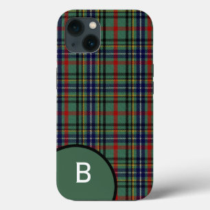Funda Para iPhone 13 Clan Bisset Plaid Monogrammed