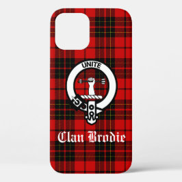 Funda Para iPhone 12 Clan Brodie Escudo Badge y Tartán