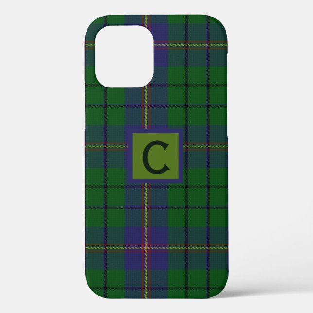 Funda De Case-Mate Para iPhone Clan Carmichael Plaid Monogrammed (Reverso )