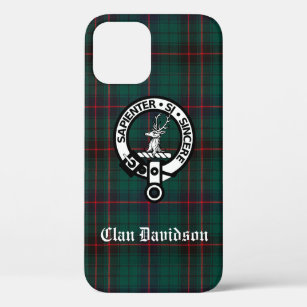 Funda Para iPhone 12 Pro Clan Davidson Escudo Badge y Tartán