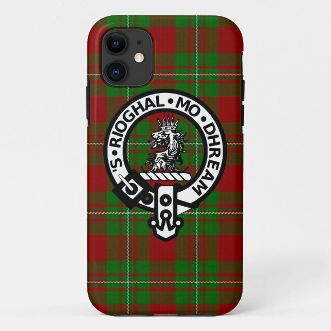 Funda De Case-Mate Para iPhone Clan escocés Gregor Tartán y Escudo (Reverso)