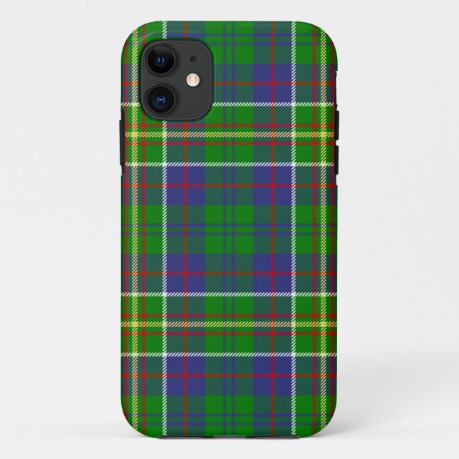 Funda De Case-Mate Para iPhone Clan Hunter Tartán Plaid (Reverso)