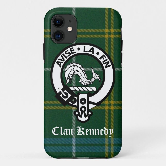 Funda De Case-Mate Para iPhone Clan Kennedy Escudo Tartán (Reverso)