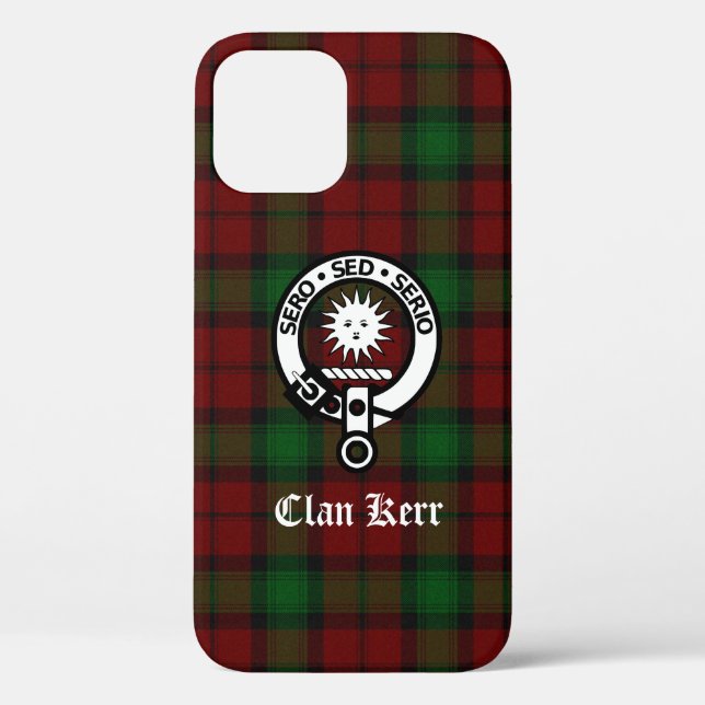Funda De Case-Mate Para iPhone Clan Kerr Escudo Badge Tartan (Reverso )