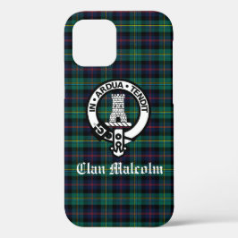 Funda Para iPhone 12 Clan Malcolm Tartán y Escudo