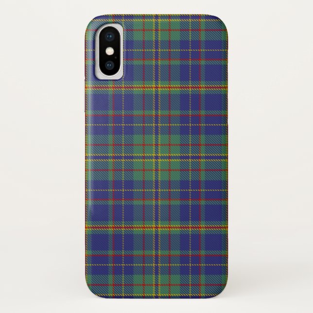 Funda De Case-Mate Para iPhone Clan Platt Tartan Plaid (Reverso)