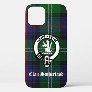 Funda Para iPhone 12 Clan Sutherland Escudo y Tartán