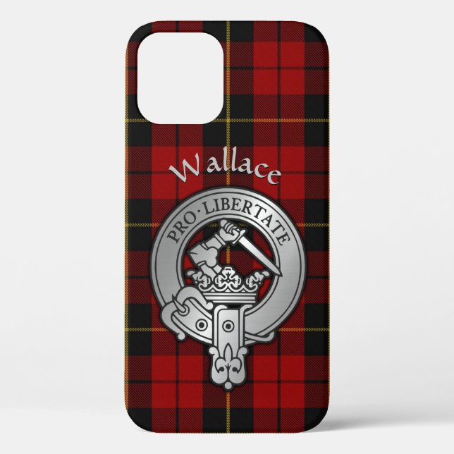 Funda De Case-Mate Para iPhone Clan Wallace Escudo y Tartán (Reverso )