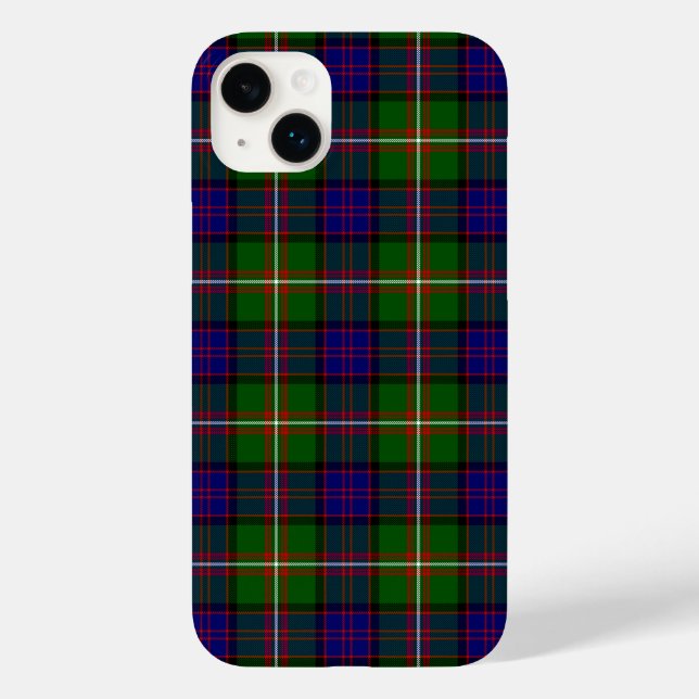 Funda De Case-Mate Para iPhone Clanranald tartan azul plaga (Reverso )