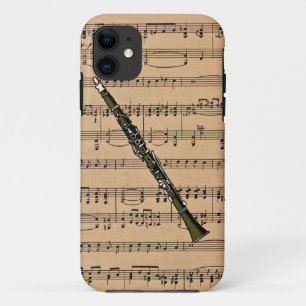 title_seo2 Clarinet con el fondo de la partitura
