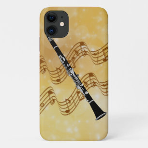 Funda Para iPhone 11 Clarinet, momento musical mágico, diseño dorado