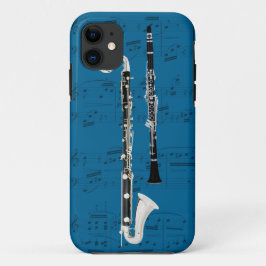title_seo2 Clarinets y caja del teléfono de la música. Color