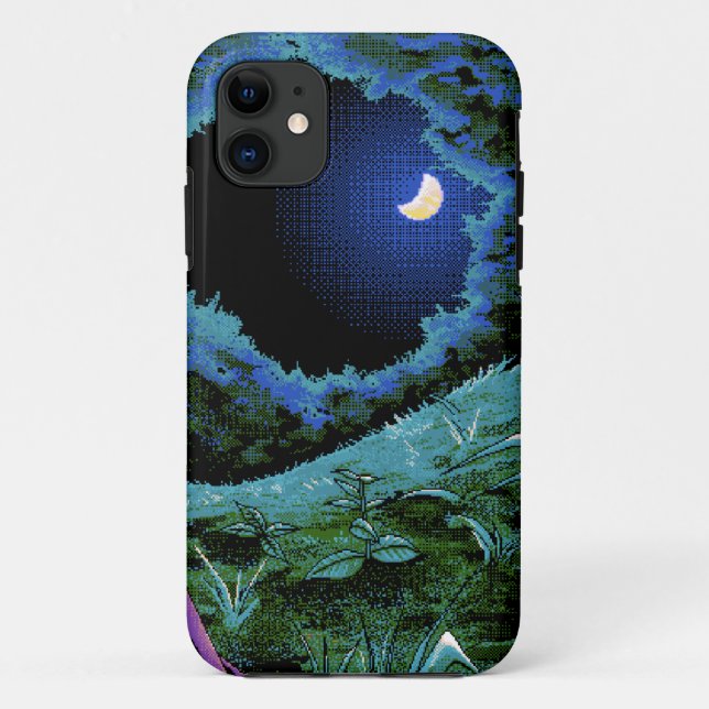 Funda De Case-Mate Para iPhone Claro de luna del pixel de 8 pedazos (Reverso)
