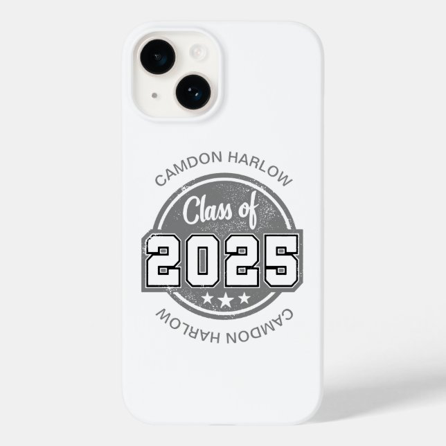 Funda De Case-Mate Para iPhone Clase de 2025 Nombre de graduado de época (Reverso )