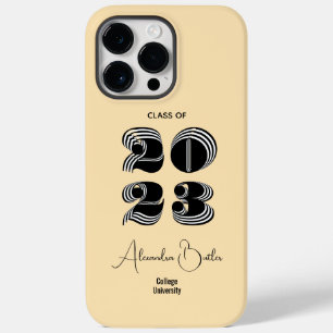 Funda Para iPhone 14 Pro Max De Case-Mate Clase de graduación de tipografía moderna negra 20