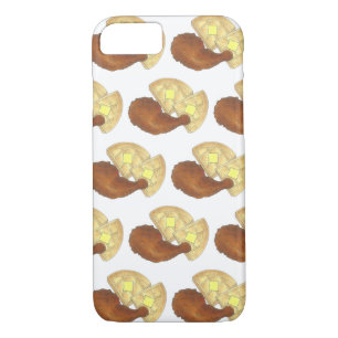 Funda Para iPhone 8/7 Clásica comida del Alma frita pollo frito y Waffle