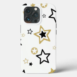 Funda Para iPhone 13 Pro Clásica de las estrellas doradas