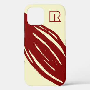Funda Para iPhone 12 Clásico Burgundy Leaf Elegant