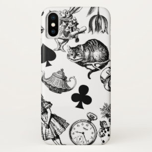 Funda Para iPhone X Clásico de Alicia Conejo Blanco País de las Maravi