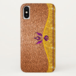 Funda Para iPhone X Clásico de elegancia en púrpura real