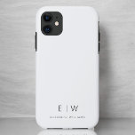 Funda Para iPhone 11 Clásico Elegante Moderno Monograma Minimalista Nom<br><div class="desc">Eleva tu smartphone con nuestro elegante y clásico estuche para iPhone de Monograma Minimalista Moderno. Este funda de diseño meticuloso combina la sofisticación atemporal con el minimalismo contemporáneo. Diseñado a la perfección, no sólo protege tu equipo, sino que también añade un toque de estilo personalizado. Las opciones de personalización de...</div>