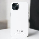 Funda Para iPhone 13 Clásico Elegante Moderno Monograma Minimalista Nom<br><div class="desc">Eleva tu smartphone con nuestro elegante y clásico estuche para iPhone de Monograma Minimalista Moderno. Este funda de diseño meticuloso combina la sofisticación atemporal con el minimalismo contemporáneo. Diseñado a la perfección, no sólo protege tu equipo, sino que también añade un toque de estilo personalizado. Las opciones de personalización de...</div>