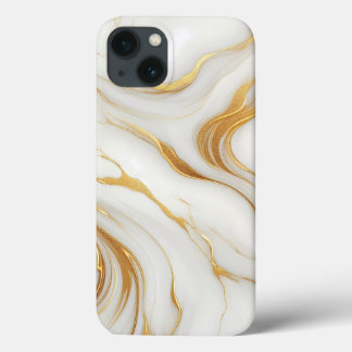 Funda Para iPhone 13 Clásico Funda iPhone 13 de mármol blanco con vena 