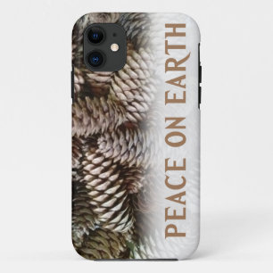 Funda Para iPhone 11 Clásico Holiday Pine Cone Peace On Earth
