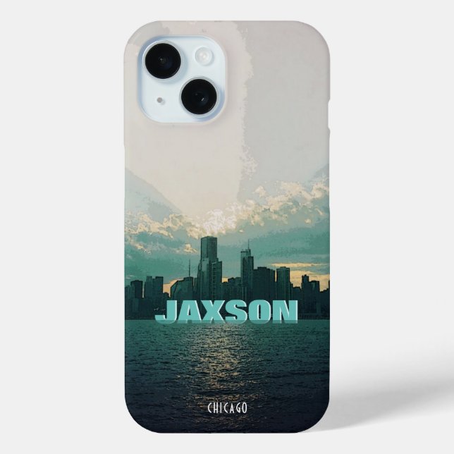 Funda De Case-Mate Para iPhone Clásico Lago Michigan (Reverso )