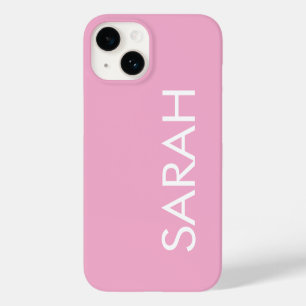 Funda Para iPhone 14 De Case-Mate Clásico Moderno Simple Elegante Nombre Rosa Claro