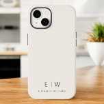 Funda Para iPhone 14 De Case-Mate Clásico Neutral Moderno Monograma Minimalista Nomb<br><div class="desc">Eleva tu smartphone con nuestro elegante y clásico estuche para iPhone de Monograma Minimalista Moderno. Este funda de diseño meticuloso combina la sofisticación atemporal con el minimalismo contemporáneo. Diseñado a la perfección, no sólo protege tu equipo, sino que también añade un toque de estilo personalizado. Las opciones de personalización de...</div>