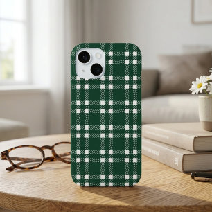 Funda Para iPhone 15 Clásico Plaid Tartán Verde Bosque Patrimonio 
