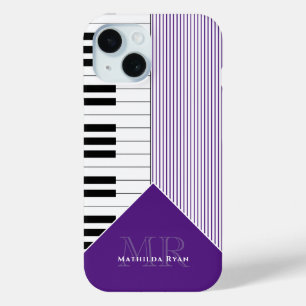 Funda Para iPhone 15 Clásicos de piano   púrpura real