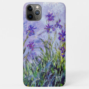 Funda Para iPhone 11 Pro Max Claude Monet Lilac Irises Azul Floral Vintage
