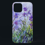 Funda Para iPhone 12 Claude Monet Lilac Irises Azul Floral Vintage<br><div class="desc">Esta pintura titulada "Lilac Irises" fue hecha entre 1914 y 1917 por el impresionista francés Claude Oscar Monet (1840-1926).
   Es nuestra Serie Bella Artes número 131.</div>
