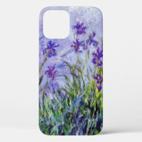 Claude Monet Lilac Irises Azul Floral Vintage