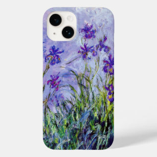 Funda Para iPhone 14 De Case-Mate Claude Monet Lilac Irises Azul Floral Vintage