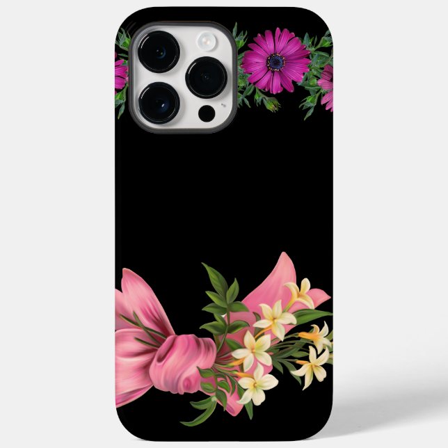 Funda De Case-Mate Para iPhone Cláusula negra superior (Reverso )