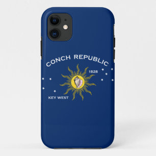 Funda Para iPhone 11 Clave Clave de bandera de la república de Conch We