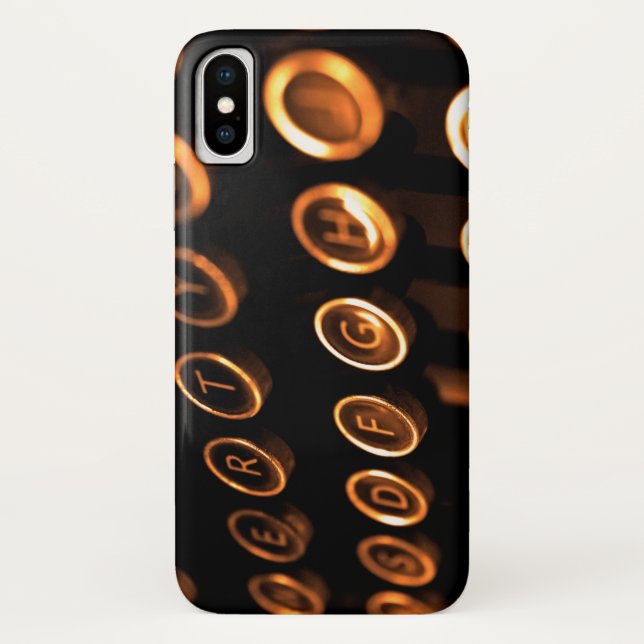 Funda De Case-Mate Para iPhone Claves de máquina de escribir antiguas (Reverso)
