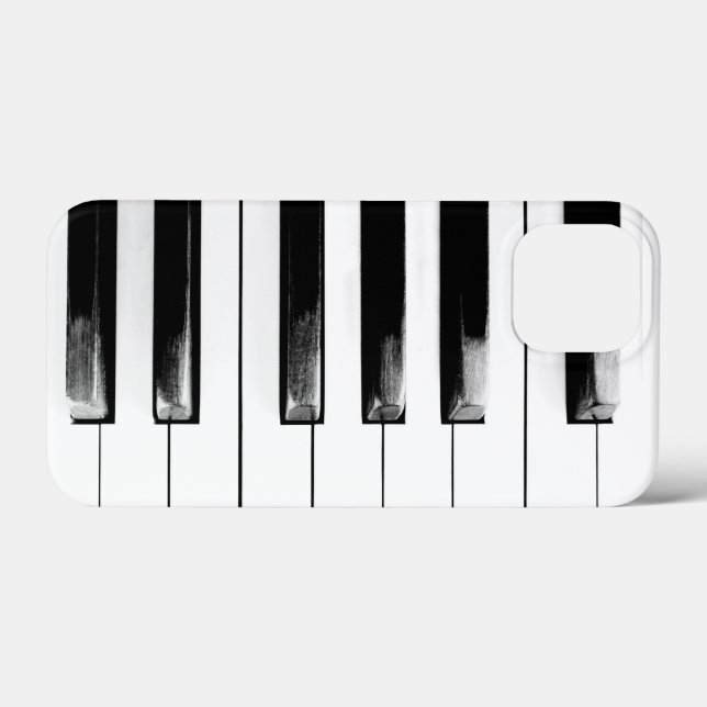 Funda De Case-Mate Para iPhone Claves de piano antiguas (Reverso (Horizontal))