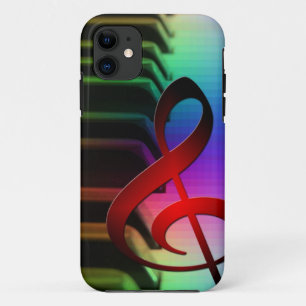 Funda Para iPhone 11 Claves de piano de música notas instrumentos de de