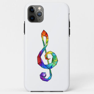 Funda Para iPhone 11 Pro Max Clef de clave musical arcoiris