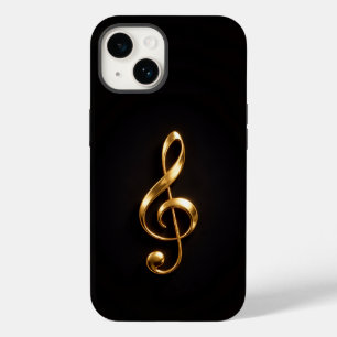 Funda Para iPhone 14 De Case-Mate Clefa de sol dorada para iPhone 14 Mate Black 4 Lu
