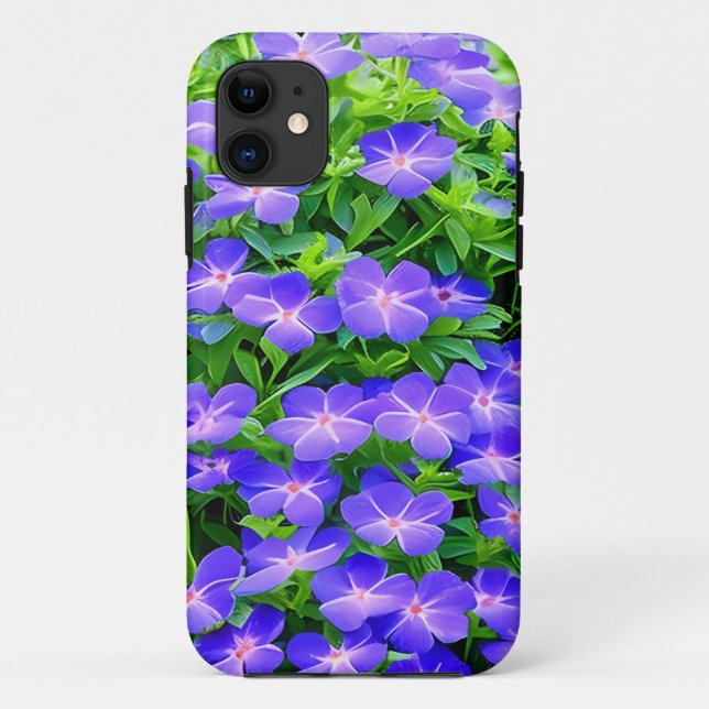 Funda De Case-Mate Para iPhone Clematis de Drummond - una linda flor azul (Reverso)