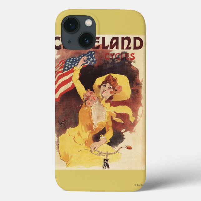 Funda De Case-Mate Para iPhone Cleveland cicliza a Chica estadounidense en amaril (Reverso)