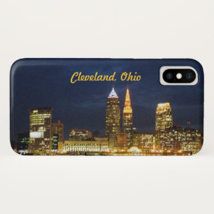 Funda Para iPhone X Cleveland, OH Night Lights Vibe iPhone Case