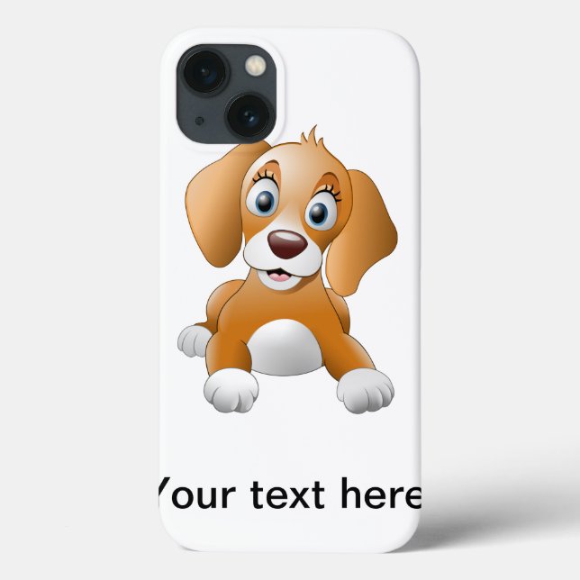Funda De Case-Mate Para iPhone Clísico de perro marrón (Reverso)